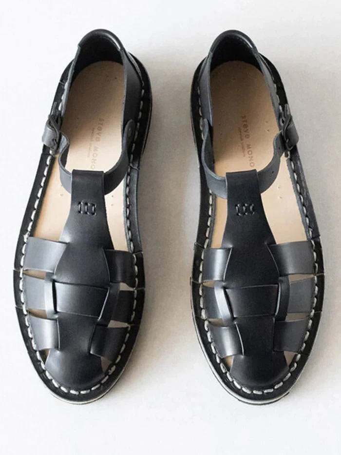 Steve Mono for Toast Artisanal Sandals Black Grain - Sz 7 - 7.5/EU40 BNIB £195