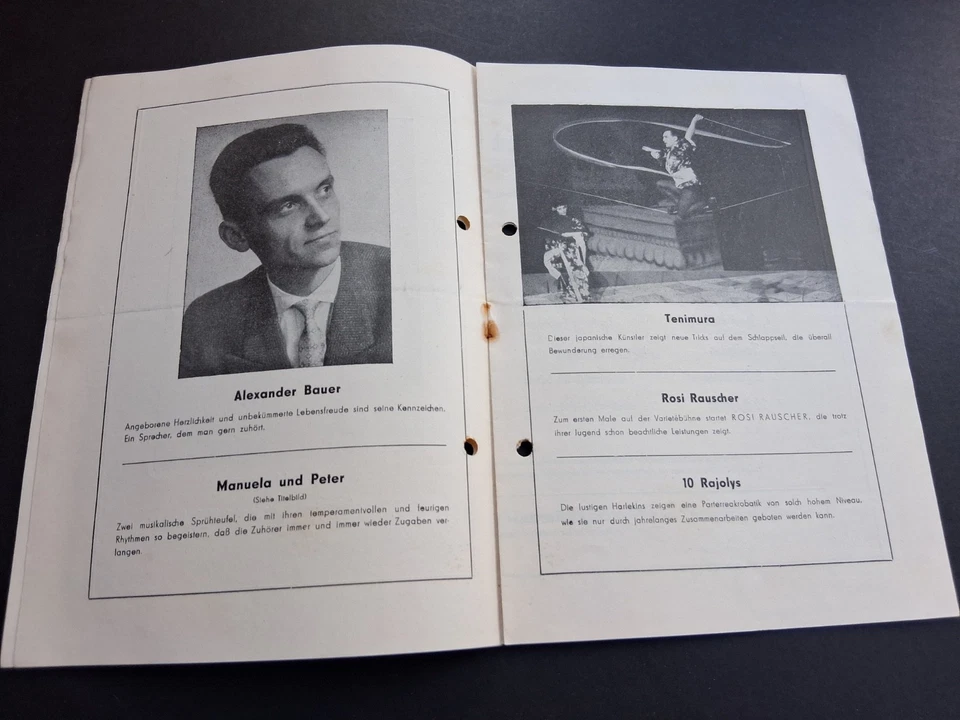 1959 märz ZWICKAU DDR programm VARIETÉ LINDENHOF zirkus circus acts - Bild 3 von 4