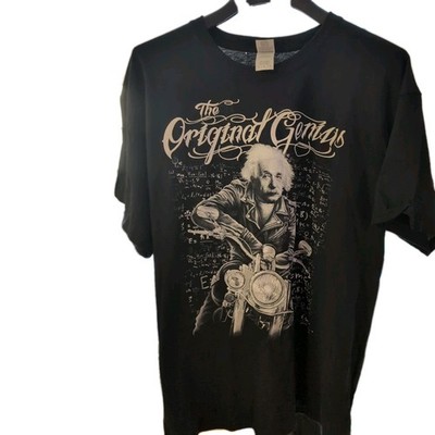Sz LARGE Albert Einstein L Original Genius  Graphic T Shirt T8#300