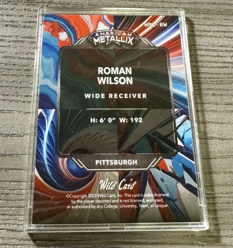 2023 Wild Card American Metallix Steelers Roman Wilson Rosso /8 - Foto 2 di 2