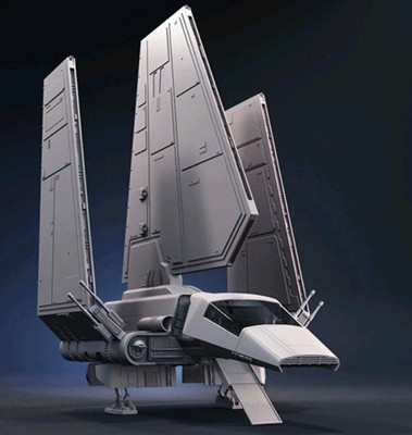 Star Wars Imperial Shuttle Tyderium 1/32 Model Kit Huge Custom 3d Model Over 27''