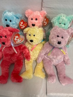 Ty Beanie Baby Sherbet Set Of 6 Bears 8.5''  New MWMT's