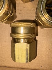 Parker Bst-6 Hydraulic Quick Connect Hose Coupling, Brass , Sleeve Lock, 3/4 