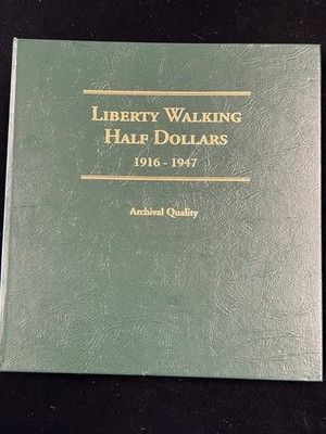 1916-1947 walking liberty half dollar set 54 coins in a Littleton LCA5 Album