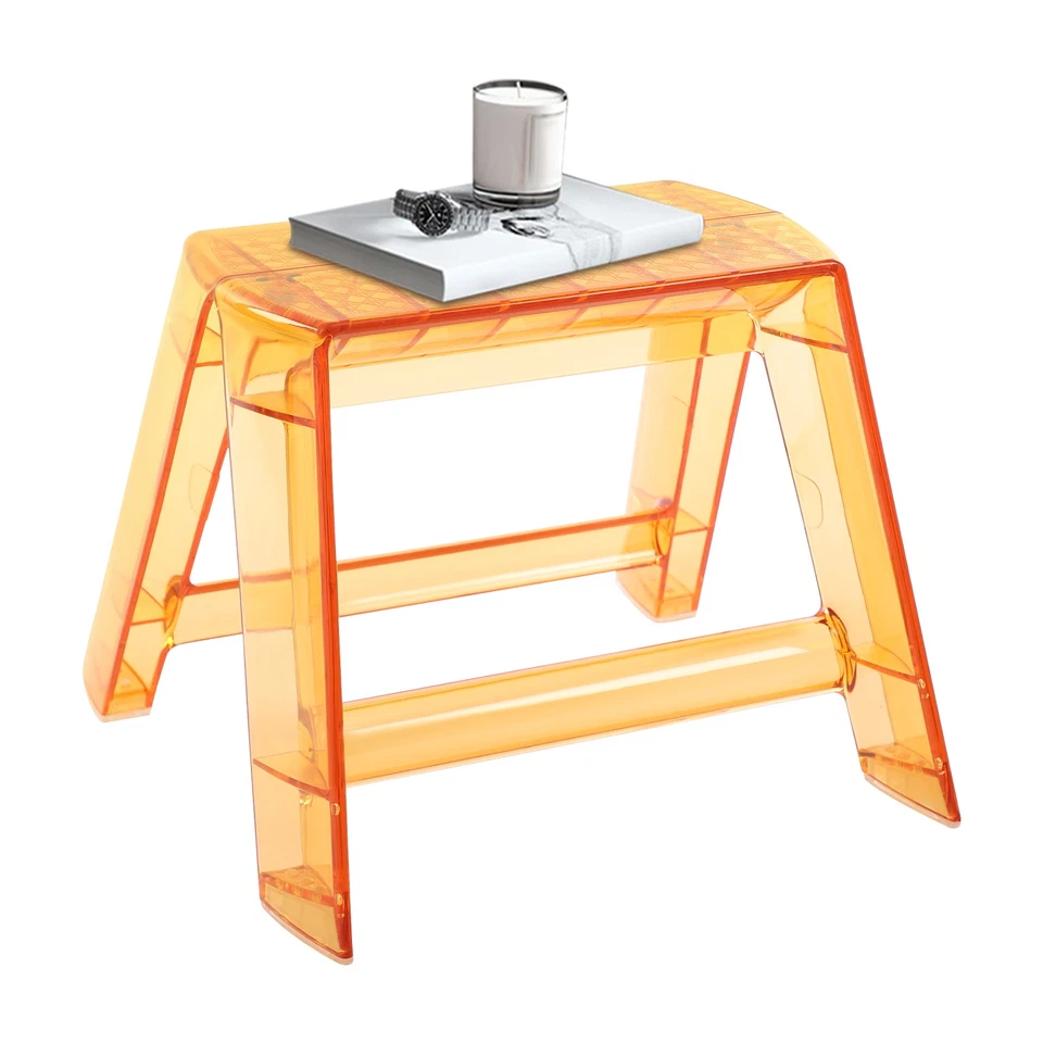Modern 2 Steps Protable Step Ladder Step Stool Clear Stool for Indoor Outdoor - Image 4 of 4