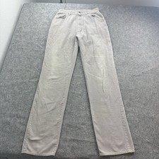 VTG Lee Corduroy Pants Mens 27x32 Gray Talon Zip 80s USA Made Distressed