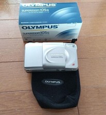 Olympus Superzoom 105g 35mm Film Camera Silver Very Good JP