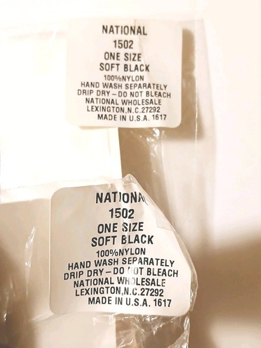 Medias de nailon hasta el muslo National de colección nos 2 pares negras suaves talla única - Imagen 6 de 6