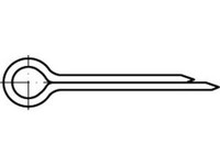 500 X Splinte Iso 1234 Stahl 2,5 X 50 Galv. Verzinkt Gal Zn, Cab Fastening