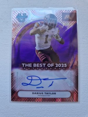 2025 Bowman University Best Darius Taylor Purple Lava Refractor Auto /75 #BOA-DT