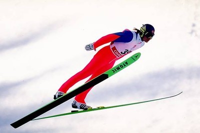 Espen Bredesen of Norway Ski Jump event 90 metres hill 1992 Winter- Old Photo