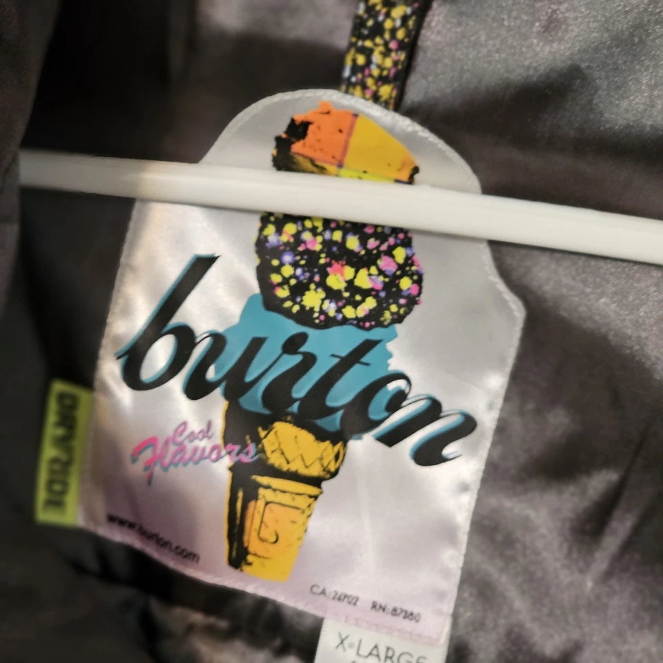 Women’s Burton Cool Flavors Dry Ride Snowboarding Coat Size XL Black Hooded - Image 4 of 4