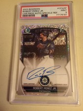 2023 Bowman Chrome Robert Perez Jr. #121/299 AUTOGRAPH REFRACTOR #CPA-RP PSA 9
