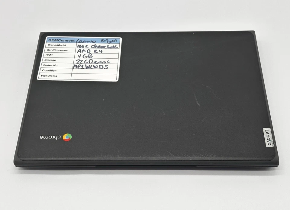 Lot of 7 Lenovo 100e Chromebook 2nd Gen (32GB eMMC, AMD A4, 4GB RAM)-Part Only - Image 2 of 4