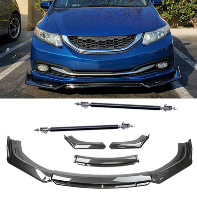 Carbon Fiber Black Front Bumper Lip Chin Body Kit Spoiler For Mitsubishi Eclipse
