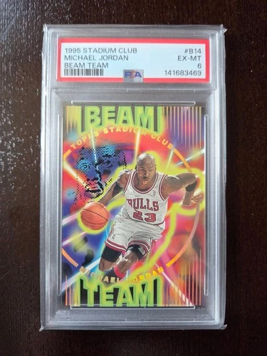 Michael Jordan 1995 Topps Stadium Club Beam Team Card PSA 6