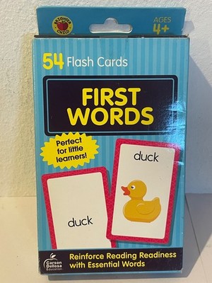 First Words 54 Flash Cards Essential Age 4+ Carson Dellosa Brighter Childs Read