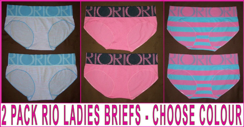 RIO WIDE BAND Briefs LADIES Undies Seam Free UNDERWEAR Sz 8 10