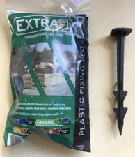 10 x Extrafix Plastic Fixing Landscape Fabric Pegs 160mm Weed Control Ground Peg