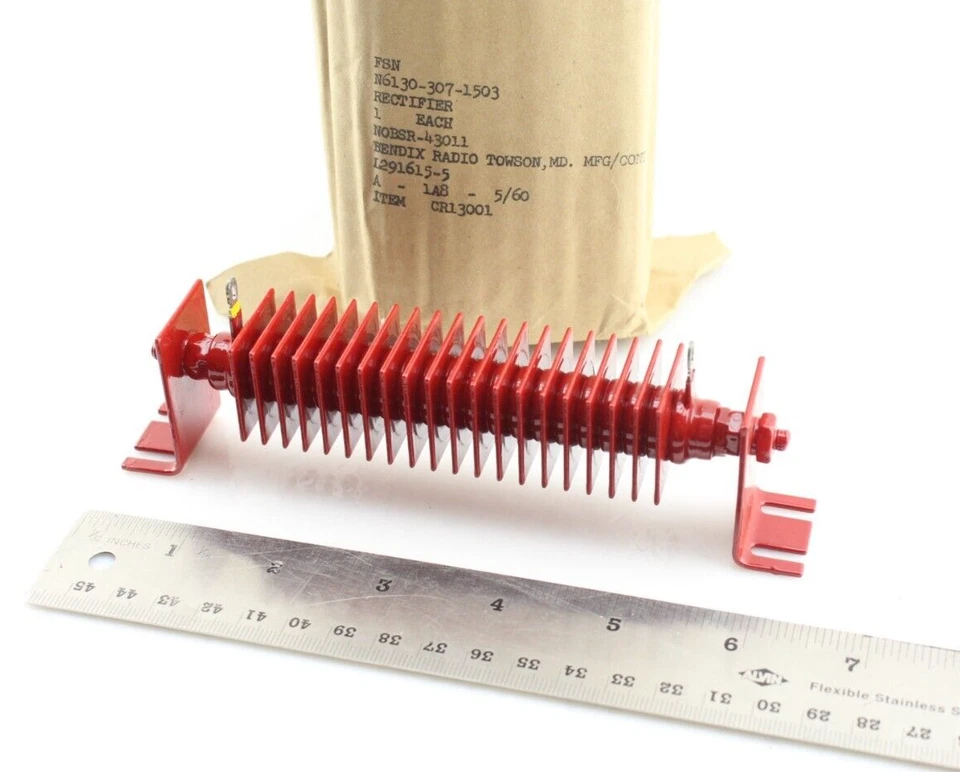 New Qty 1 NOS 1960 BENDIX RADIO Selenium Rectifier CR13001 Made in USA L291615 5 - Image 3 of 4