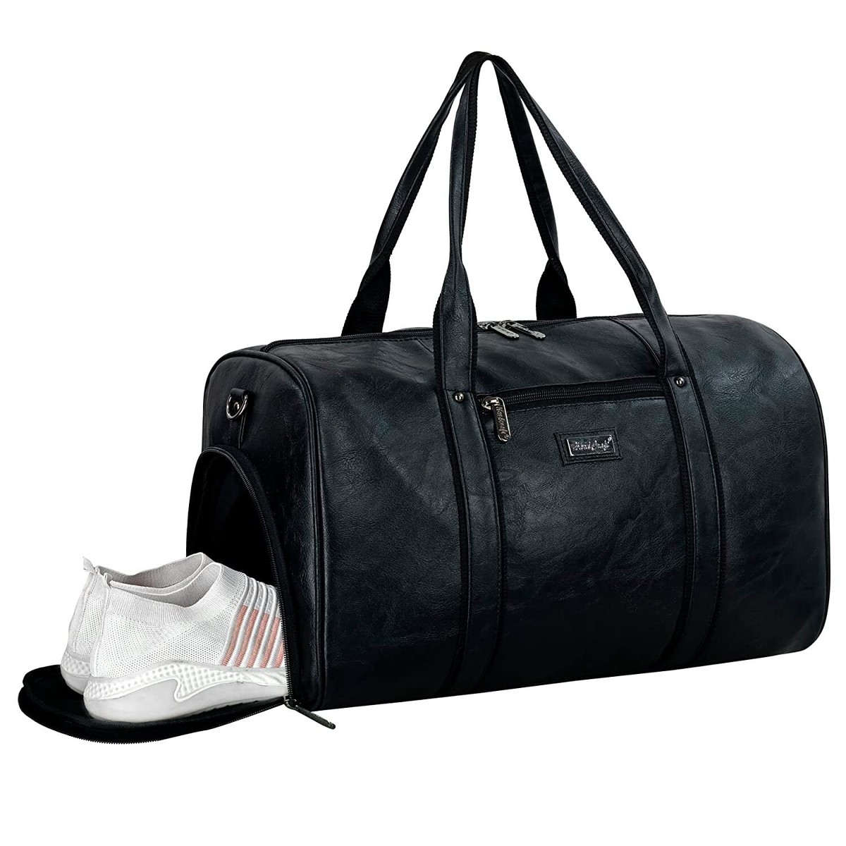 Duffle Bag PU Leather Sports Large Travel Bag Lightweight Luxury