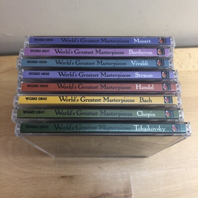 The World's Greatest Masterpieces LOT x8 CD Strauss Mozart Vivaldi