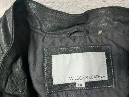 Wilson's Leather Jacket Men's XXL Black Full Zip Long Sleeve $600 - Picture 3 of 6