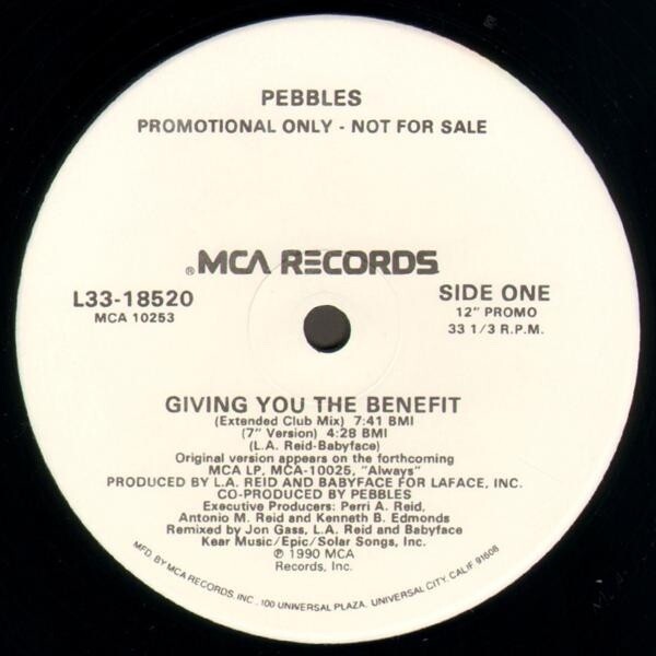 Pebbles Rnb Pebbles- Giving You The Benefit RnB 1990 L33-18520 Vinyl 12'' | eBay