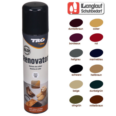 TRG Renovator Nubuk Microfaser Wildleder Pflegespray Farbauffrischung 250ml