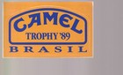 Old vintage Sticker Camel Cigarettes Trophy 89 Brasil Off Road