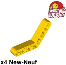 Lego Technic 4x Liftarm Bar 1x7 (4-4) Bent Thick Yellow 32348 New