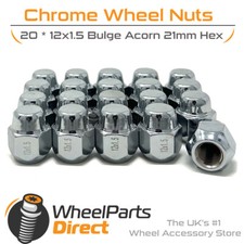 Tuercas de rueda (20) 12x1,5 cromadas para Mazda CX-3 15-22 con ruedas originales