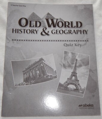 NEW Abeka Old World History & Geography Quizzes Key 5th Grade, Year 6 Homeschool