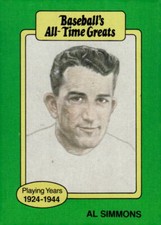 1987 Hygrade All-Time Greats #NNO Al Simmons