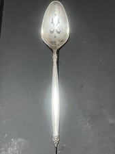 Vintage Silverplate Serving Spoon with Floral Handle — listing 3