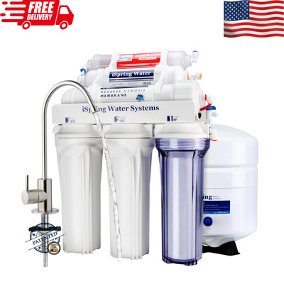 iSpring RCC7AK 75 GPD Alkaline 6-Stage Reverse Osmosis System with pH+ Filter