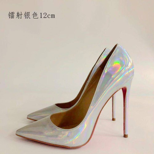 Scarpe da donna 12 cm tacco a spillo a punta scarpe da festa slip on scarpe da sposa décolleté OL - Foto 18 di 33