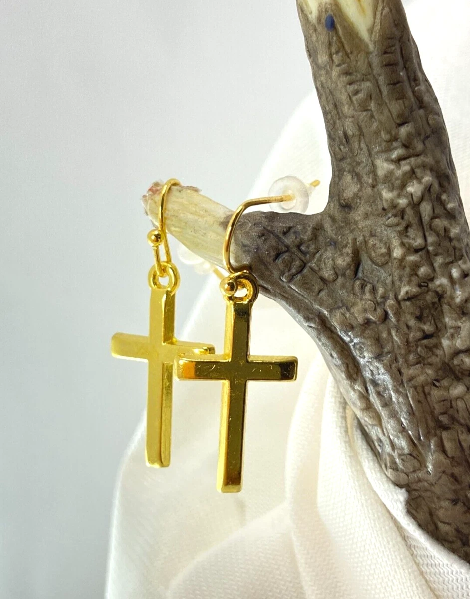 Gold on sale religious earrings