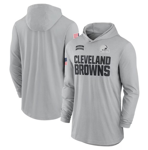 CLEVELAND BROWNS 2024 NIKE Salute To Service T SHIRT HOODIE Men's LARGE - Picture 2 of 5