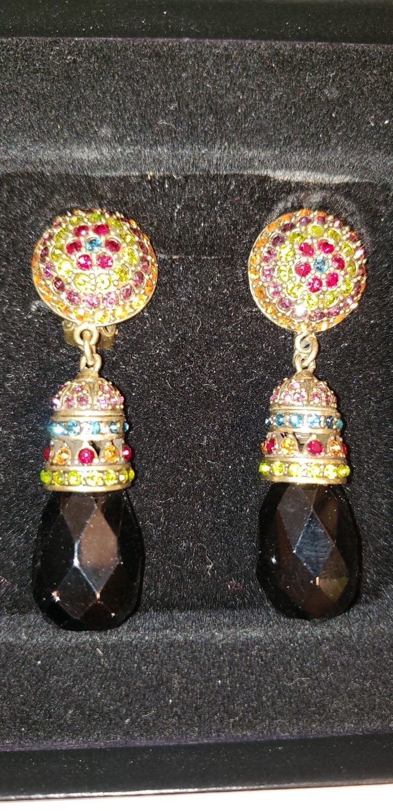 Heidi Daus Interchangeable DANGLING Earrings Clip… - image 3