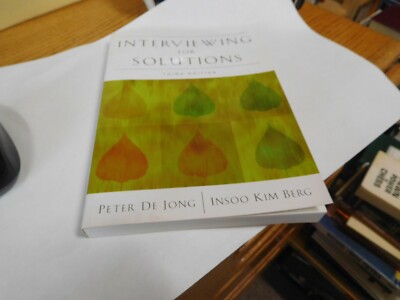 Interviewing for Solutions by Peter DeJong Insoo KimBerg VG PB 3rd Edition
