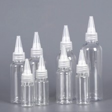 10ml-100ml Plastic Tip Cap Clear Liquid Bottles For Pigment Ink Lotion Container