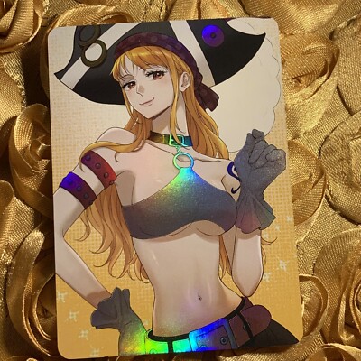 NAMI ONE PIECE Wanted Goddess Anime Waifu GIRL Foil Card