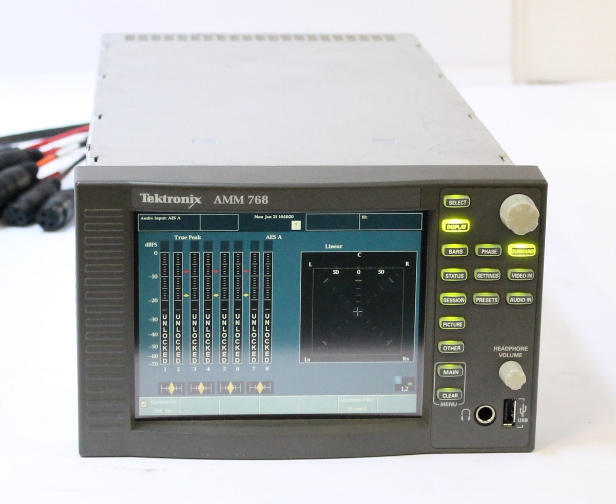 Tektronix AMM 768 Audio Multichannel Monitor w/ Options DS & AD | eBay