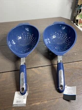 Lot of 2 Mainstays Blue 8” Strainers NWT