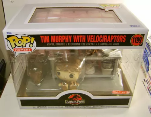 TIM MURPHY W/ VELOCIRAPTORS JURASSIC PARK TARGET FUNKO POP MOMENT1199 2022 READ