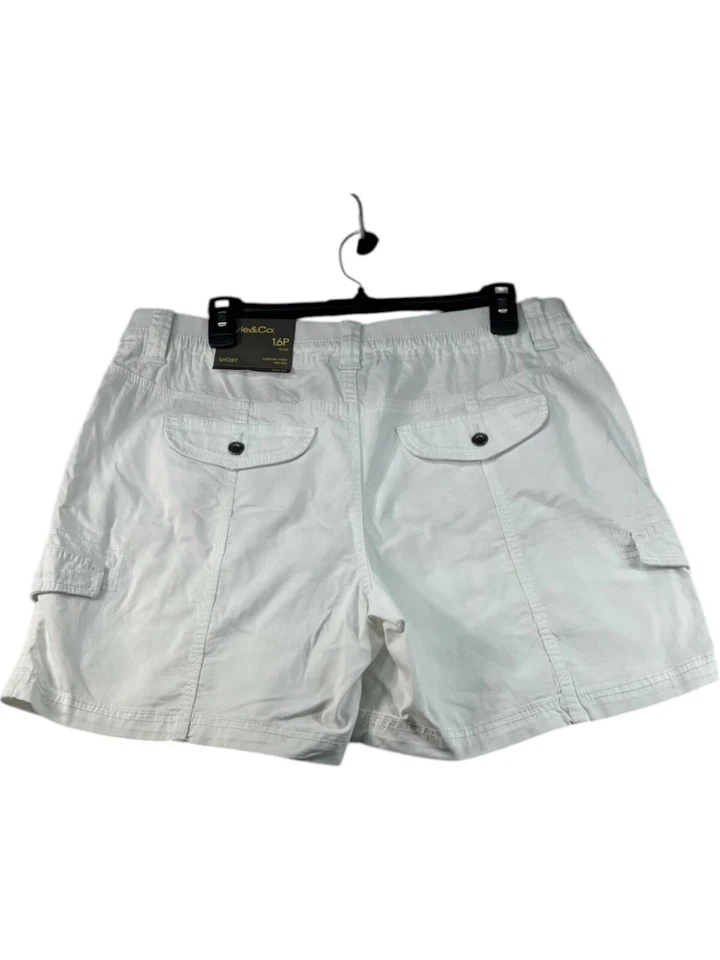 Pantalones Cortos Style & Co Mujer Talla 16 Petite 16P Blanco Bolsillos Elásticos Nuevos Foto 2 de 4