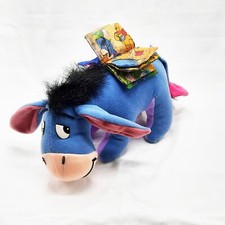 Vintage 12" Disney Winnie the Pooh Eeyore Plush Detachable Tail Soft Book 1995