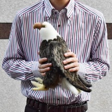 Hansa Bald Eagle Plush Toy Doll 20cm 7.8in Brown White Bird Animal Japan