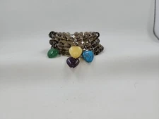 Lucien Piccard 3-Row Smokey Quartz Bracelet with Charms